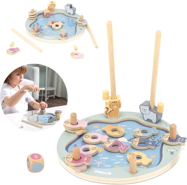 Drewniana gra łowienie rybek Viga PolarB