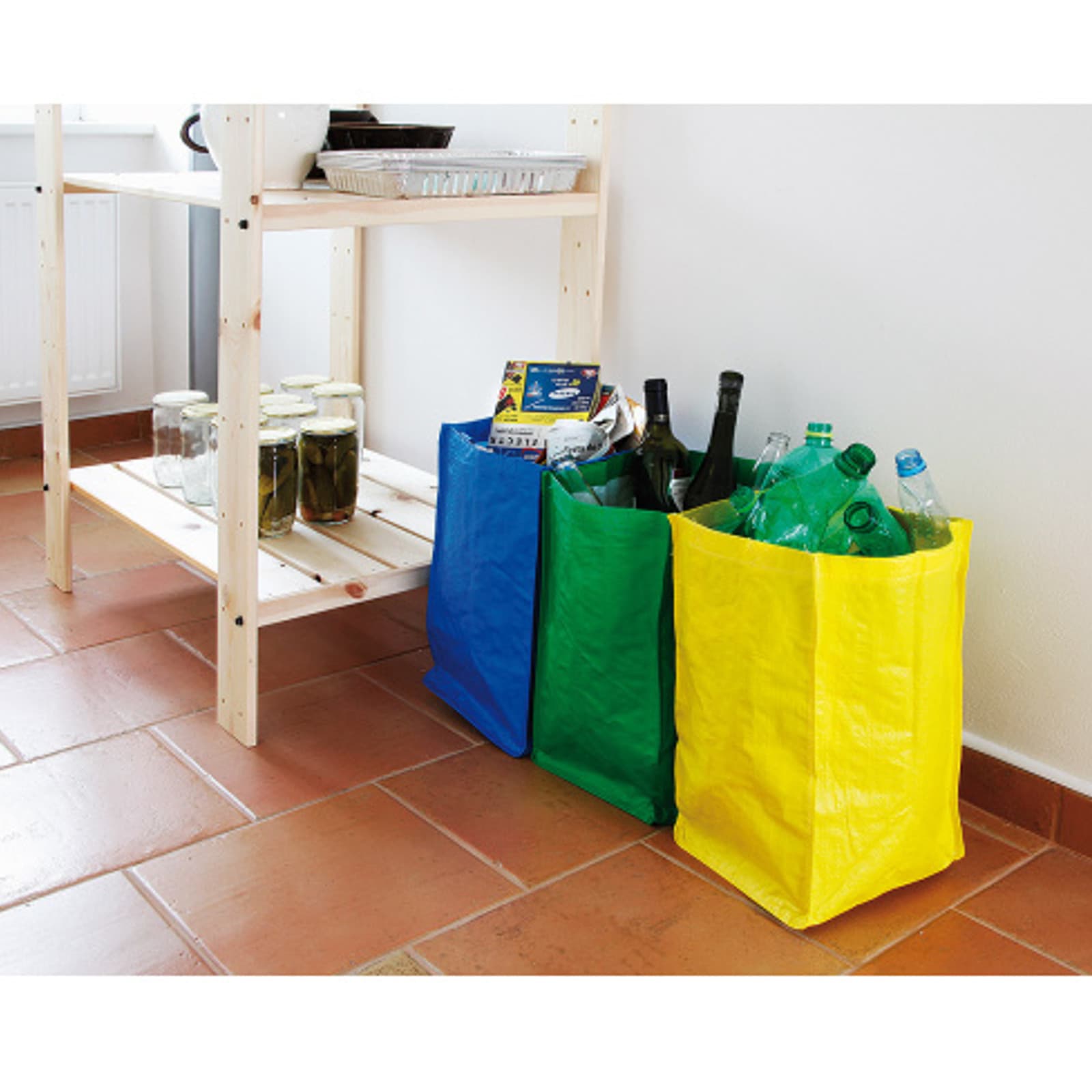 Wytrzymałe torby do segregacji odpadków śmieci ZESTAW 3szt  x 21L