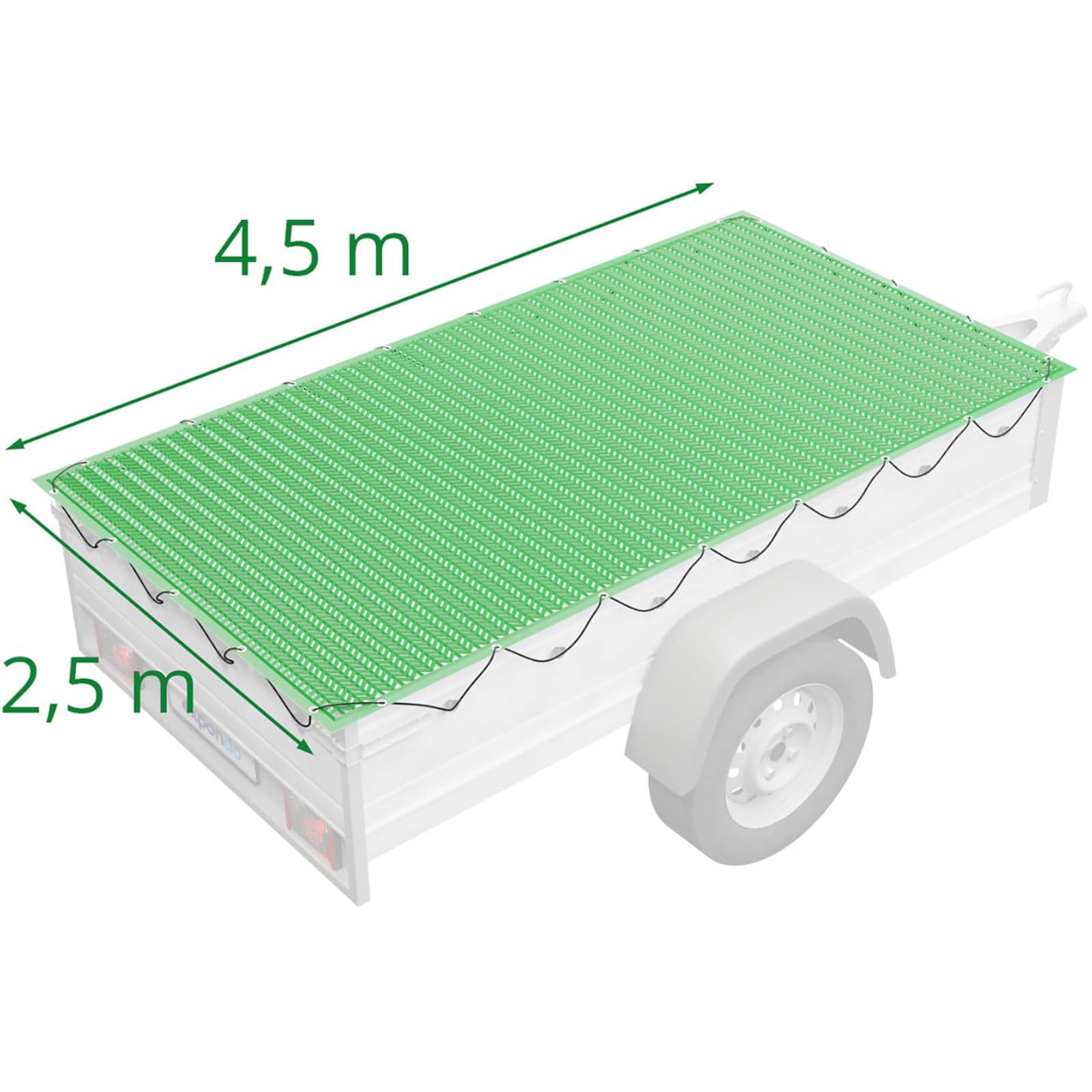 Siatka transportowa zabezpieczająca ładunek na przyczepkę drobne 2.5x4.5m