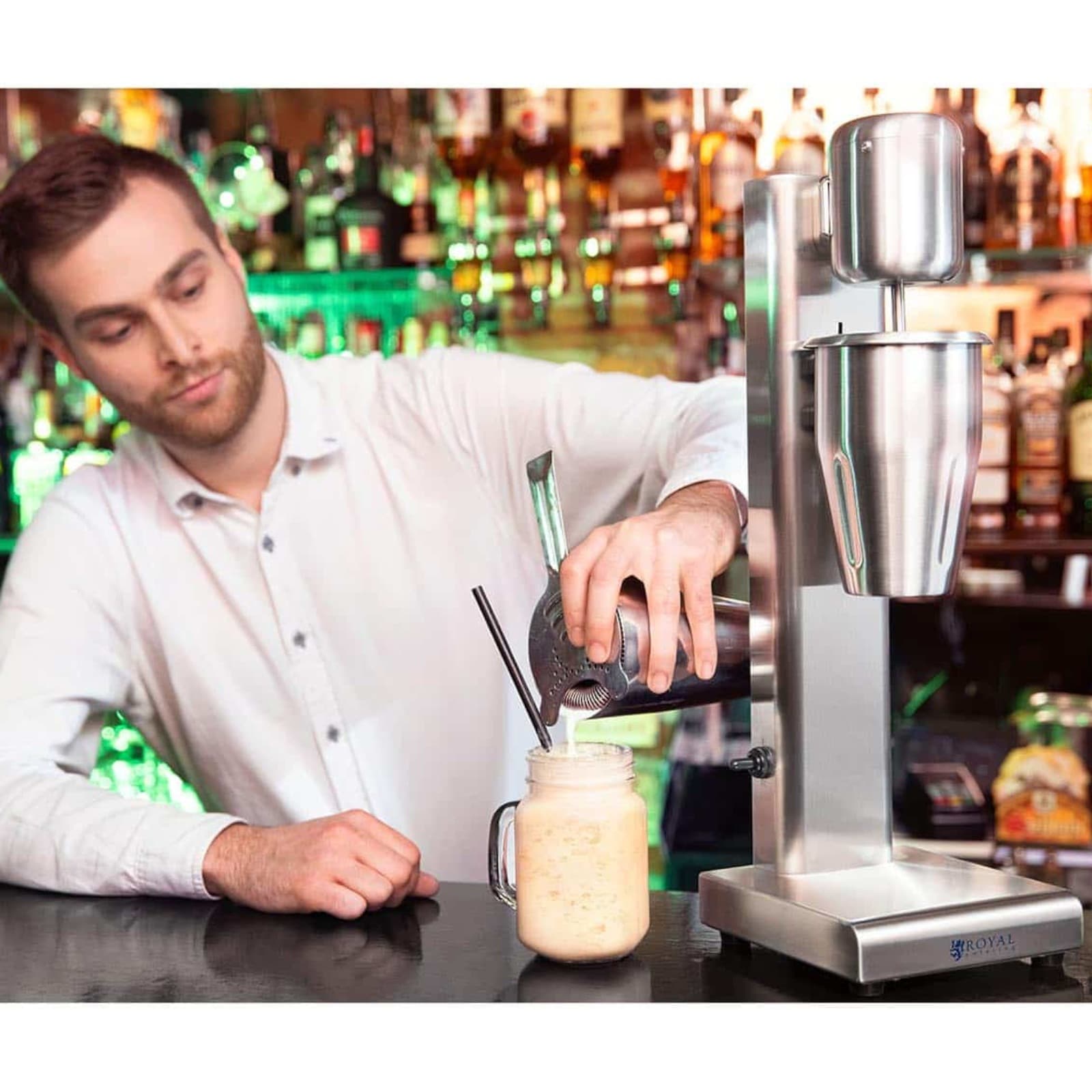 Mikser Shaker barowy koktajler do smoothie shake 1l 15000 obr