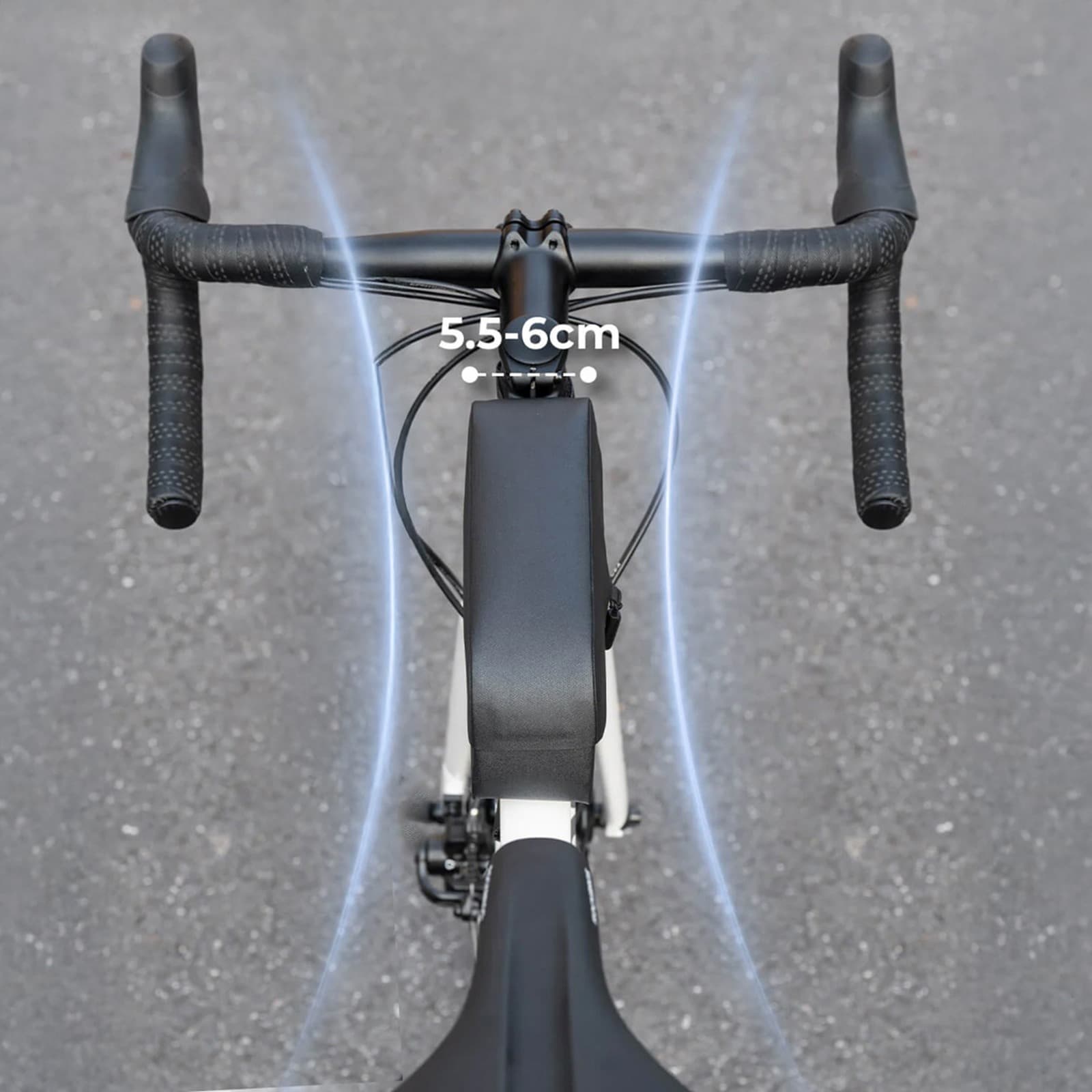 Torba rowerowa na ramę wodoodporna z magnetycznym zapięciem 0.9L - czarna