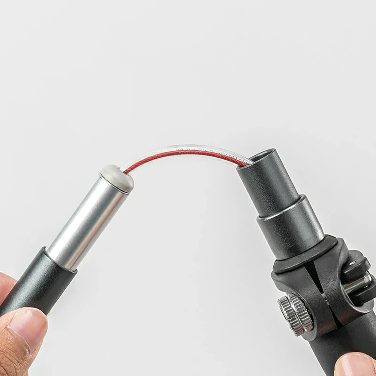 Kij kijek trekkingowy nordic walking aluminiowy 110 - 130 cm fioletowy - 1 szt.