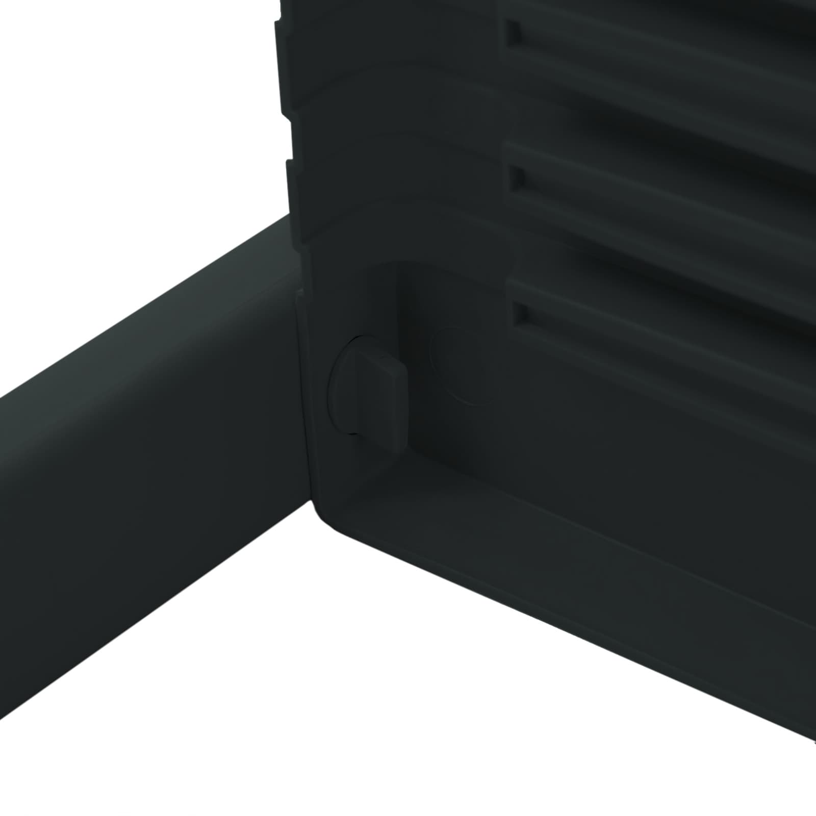 Wytrzymały stolik basenowy kawowy do ogrodu na taras z półką - CZARNY