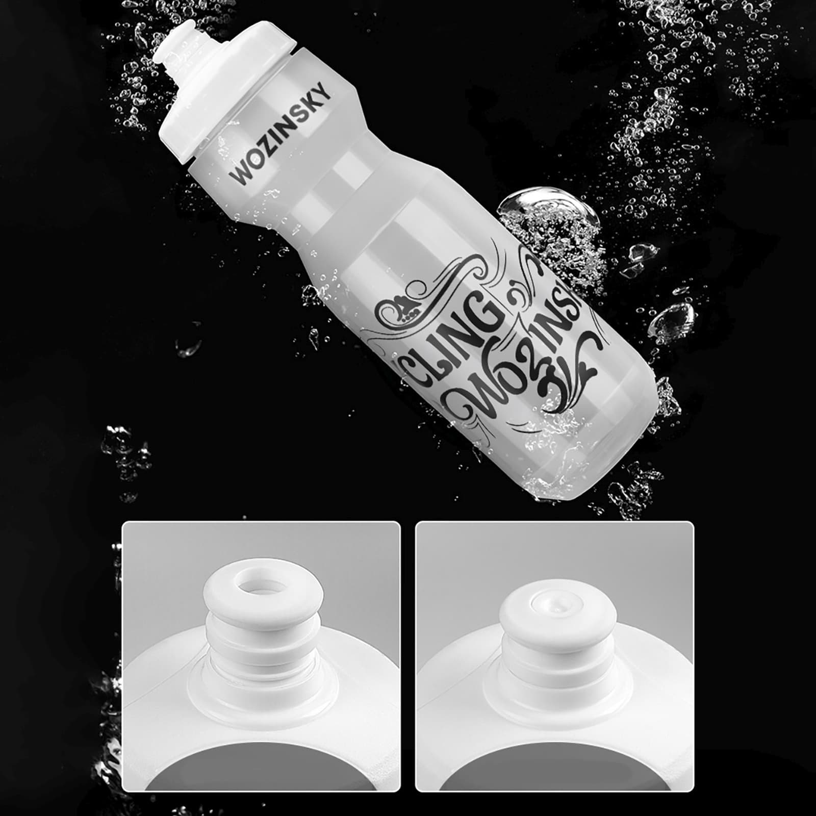 Bidon rowerowy butelka do wody napojów 750ml - transparentny