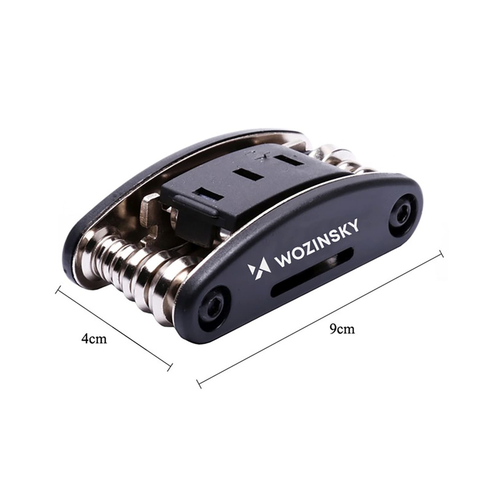 Zestaw narzędzi wielofunkcyjny 16w1 do naprawy serwisu roweru - czarny