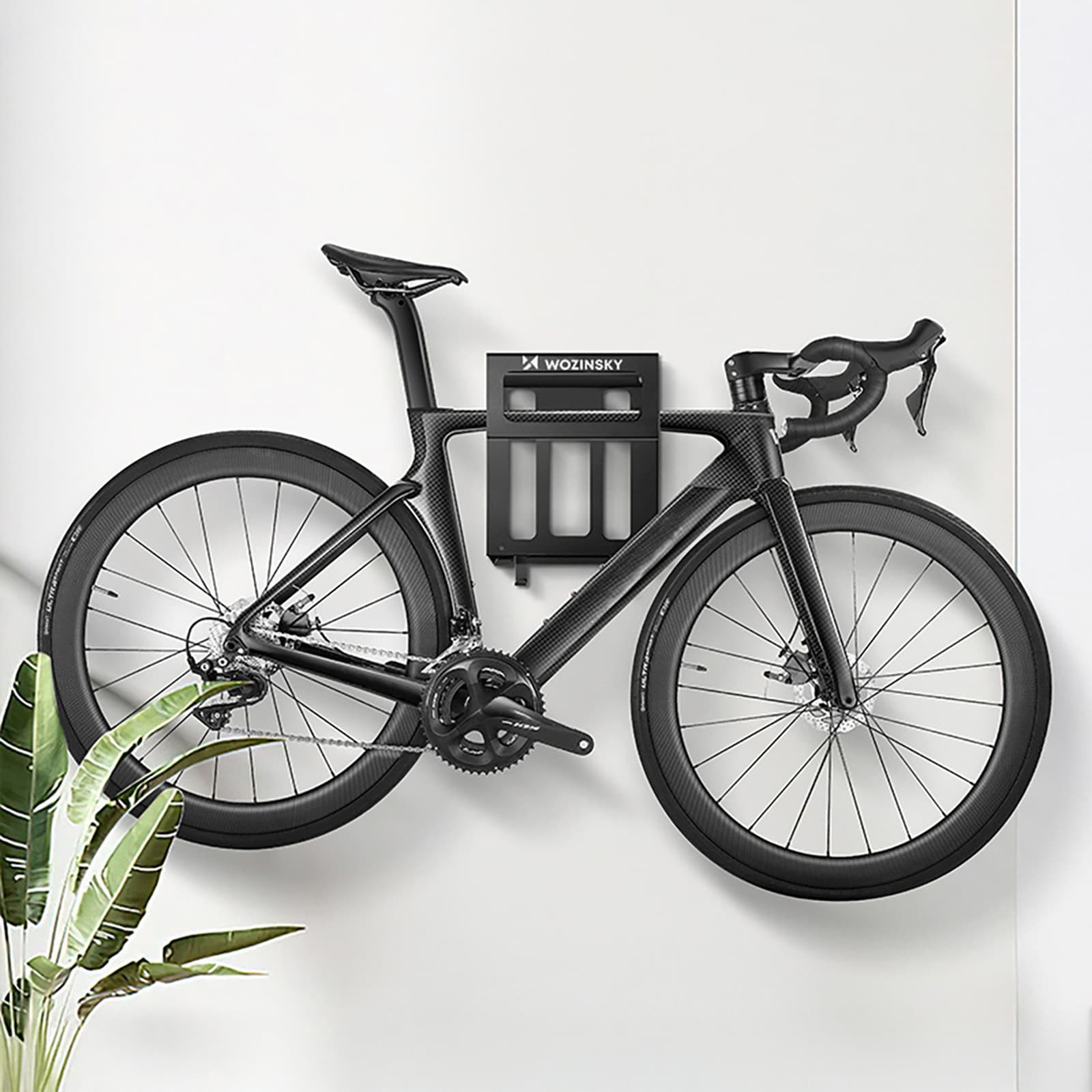 Wieszak uchwyt ścienny na rower kask odzież - czarny