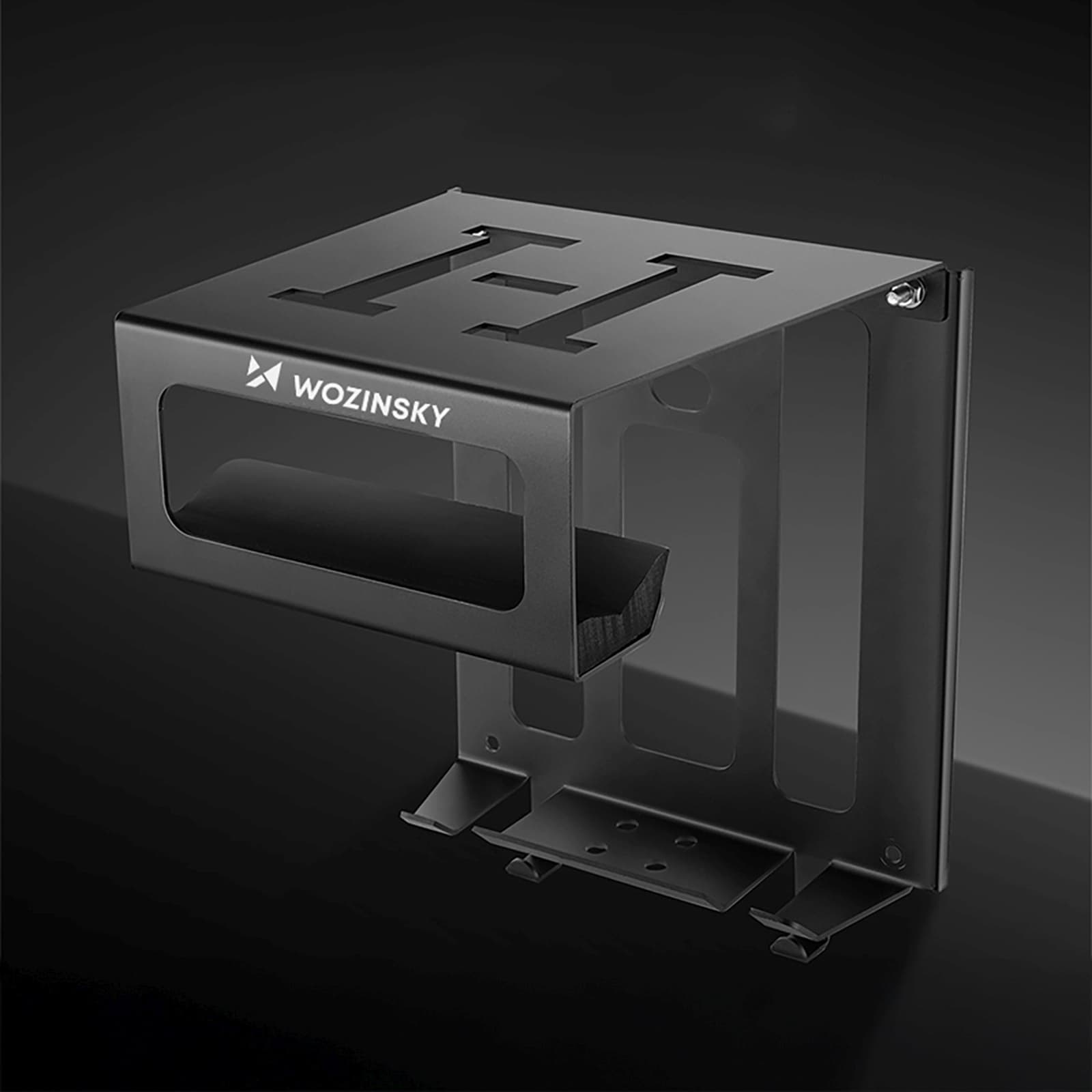 Wieszak uchwyt ścienny na rower kask odzież - czarny