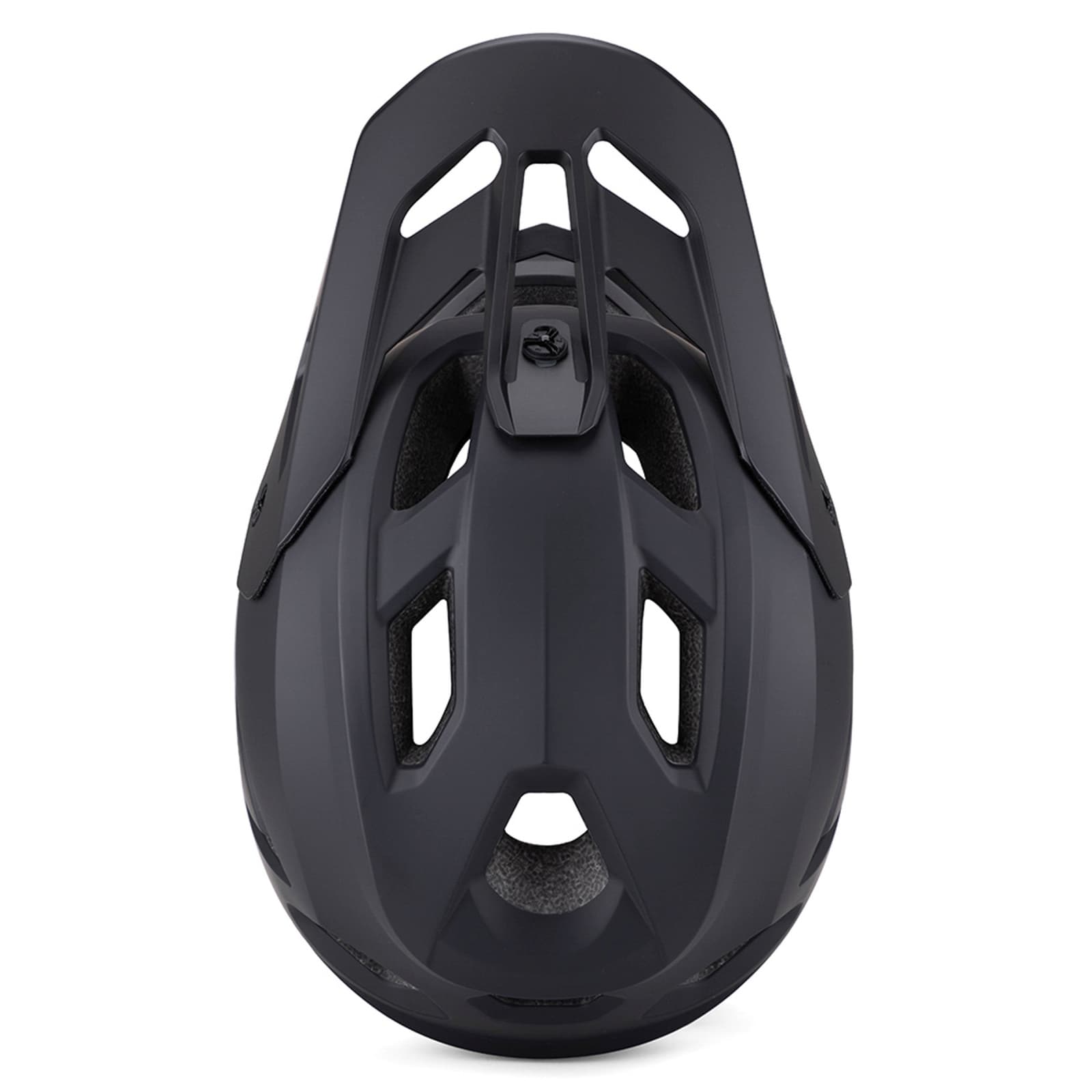 Kask rowerowy fullface z odpinanym daszkiem 55-57 cm - czarny