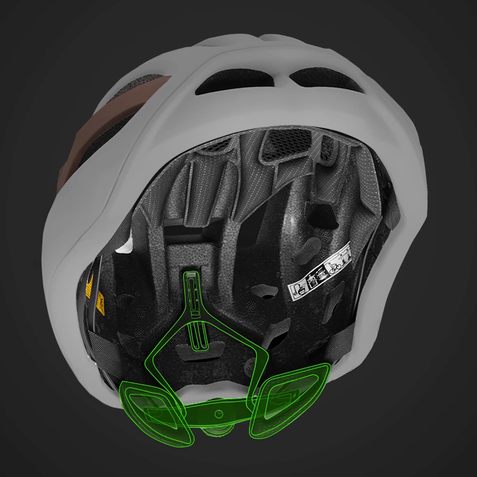 Kask rowerowy szosowy ultralekki 54-58 cm - taupe