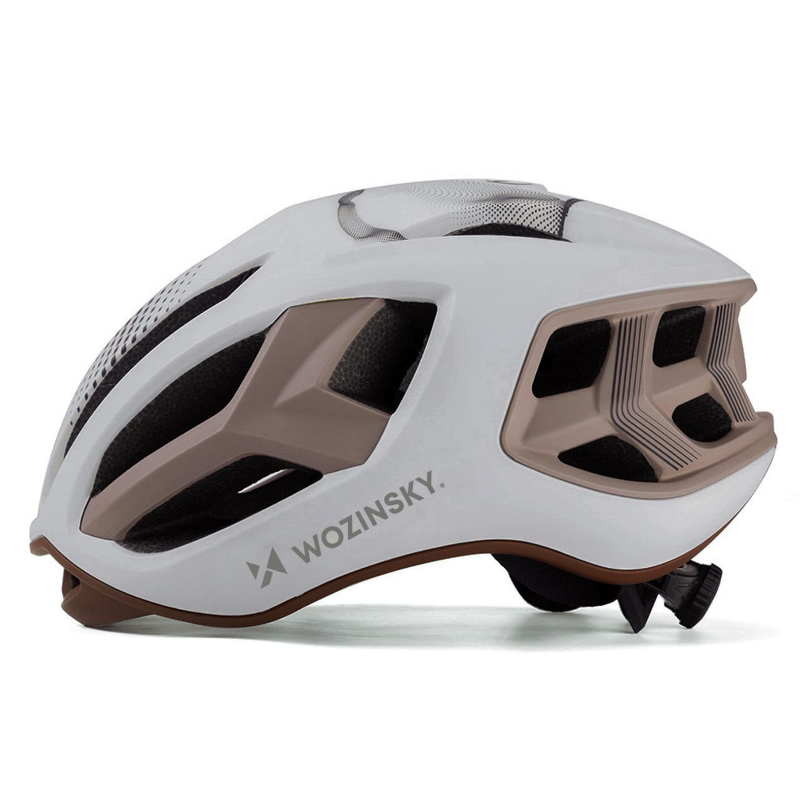 Kask rowerowy szosowy ultracienki 57-62 cm - taupe