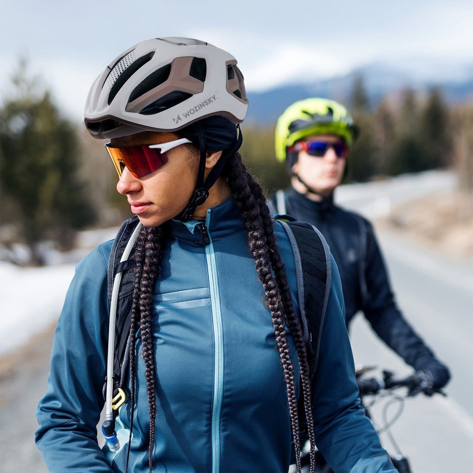 Kask rowerowy szosowy ultracienki 57-62 cm - taupe