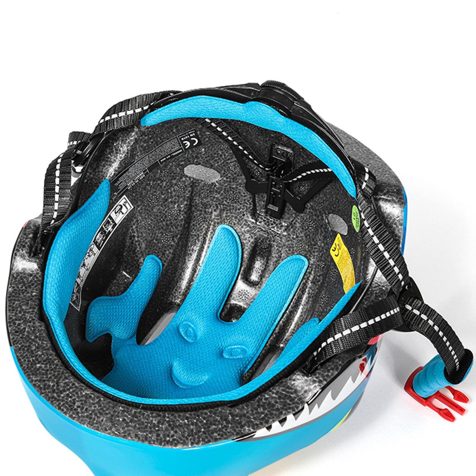 Kask rowerowy dziecięcy lekki 50-54 cm - niebieski smok