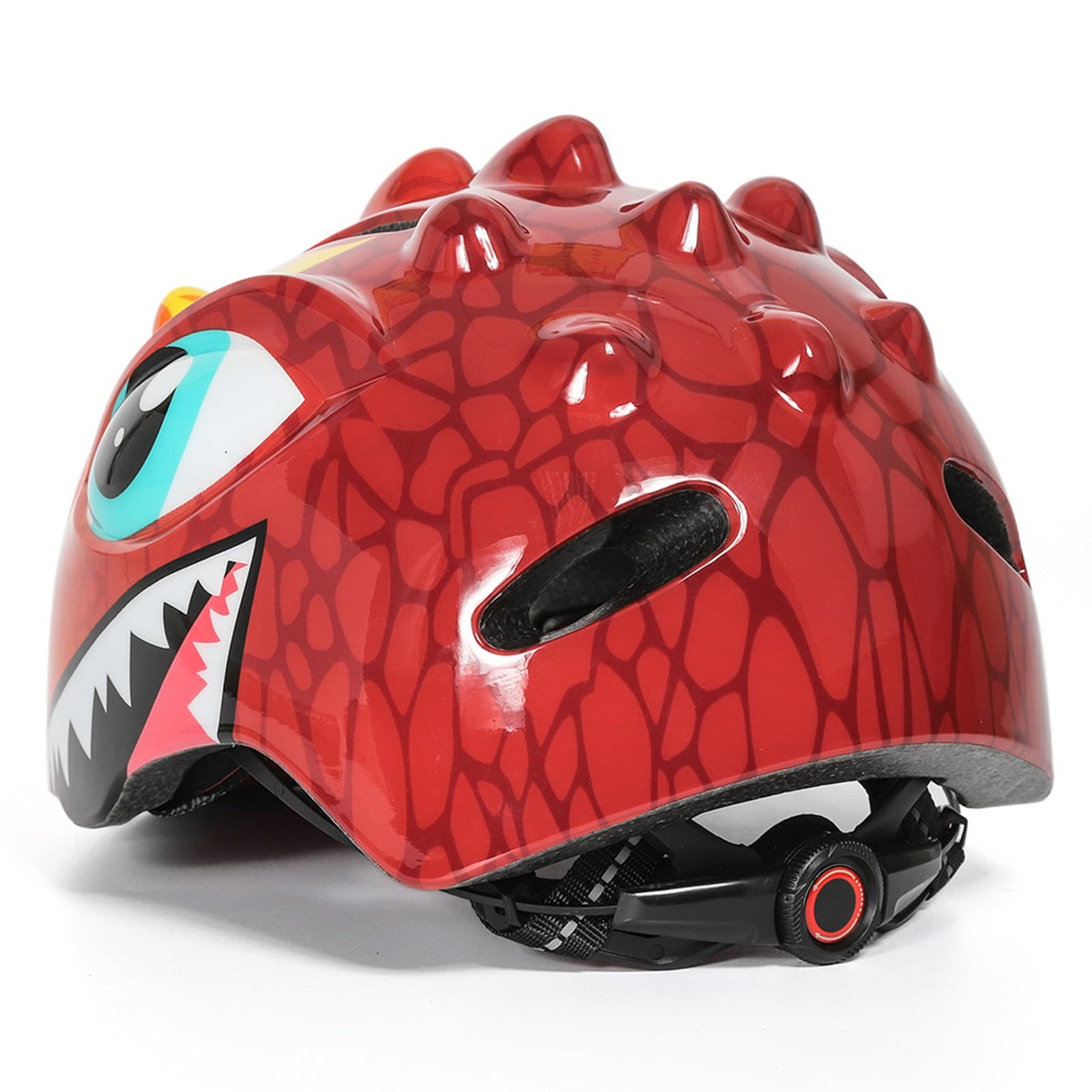 Kask rowerowy dziecięcy lekki 50-54 cm - czerwony smok