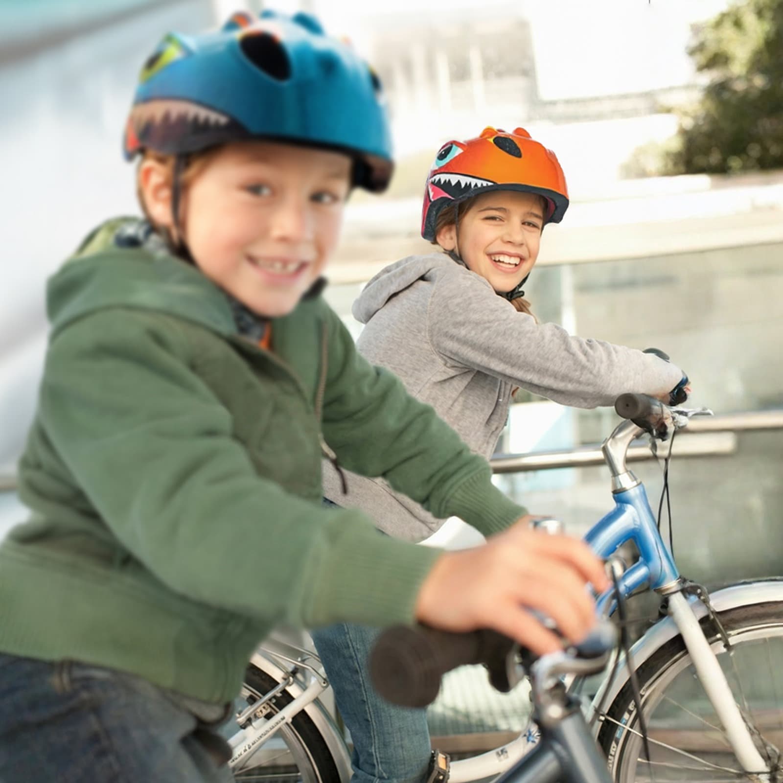 Kask rowerowy dziecięcy lekki 50-54 cm - czerwony smok