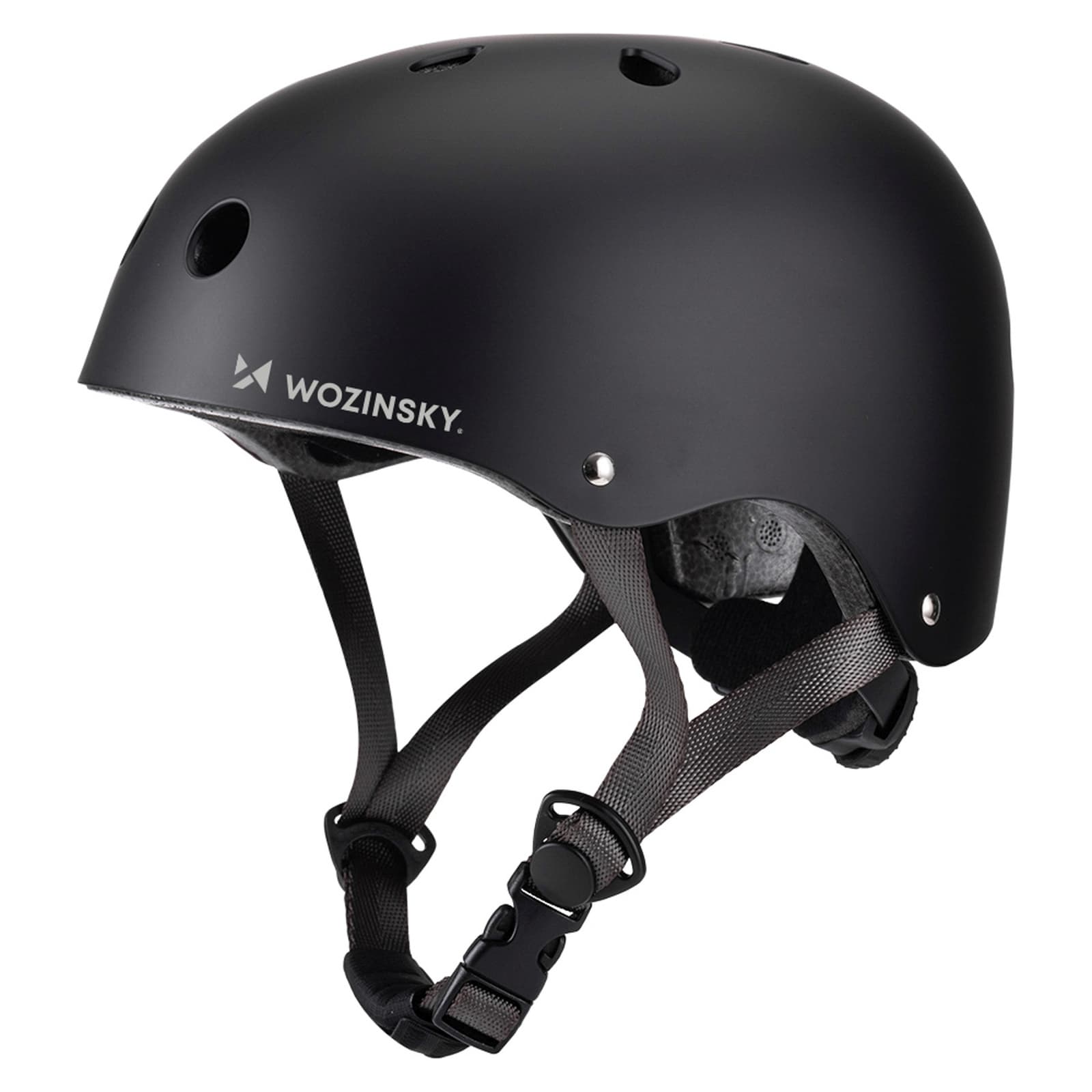 Kask rowerowy BMX hulajnoga lekki 48-52 cm - czarny