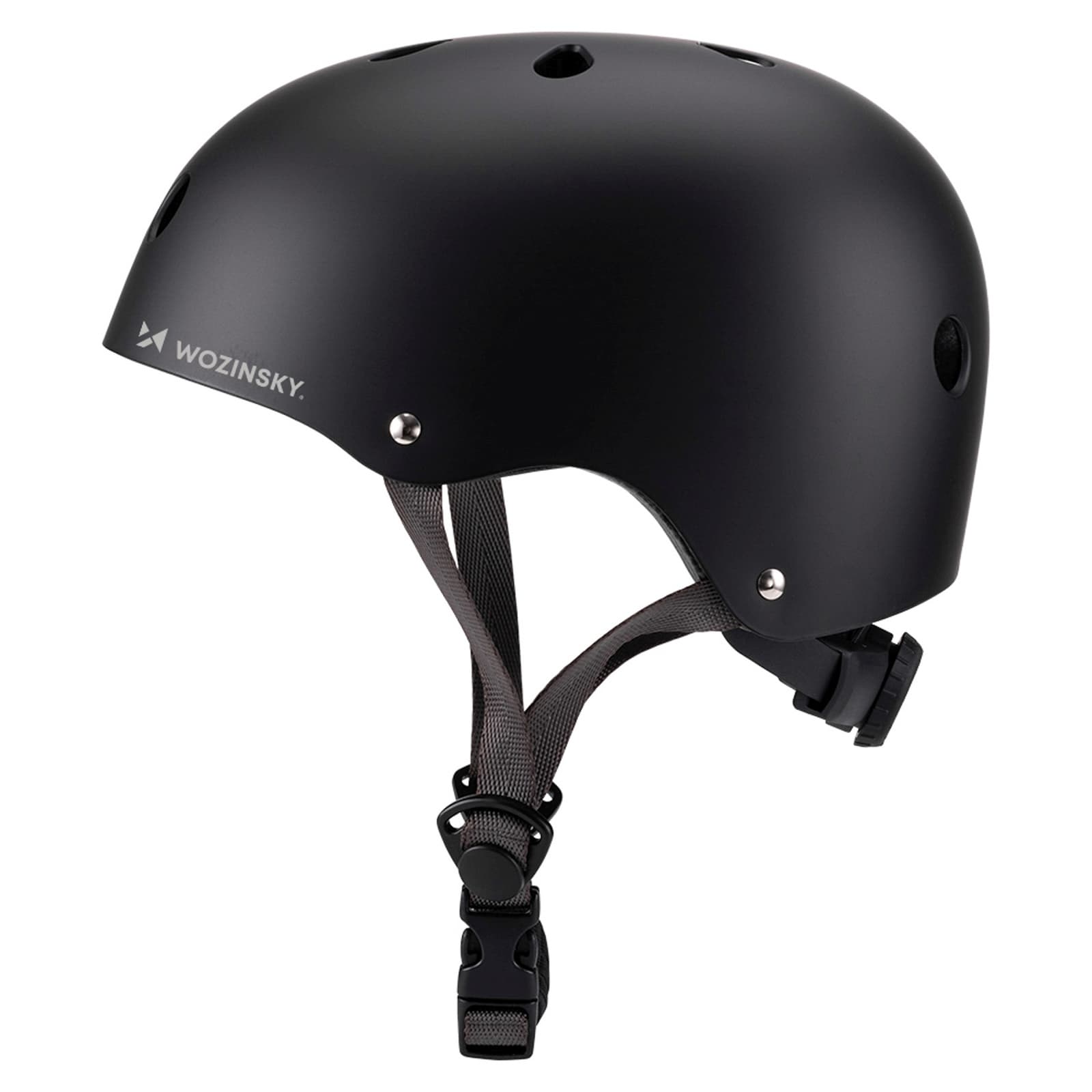 Kask rowerowy BMX hulajnoga lekki 48-52 cm - czarny