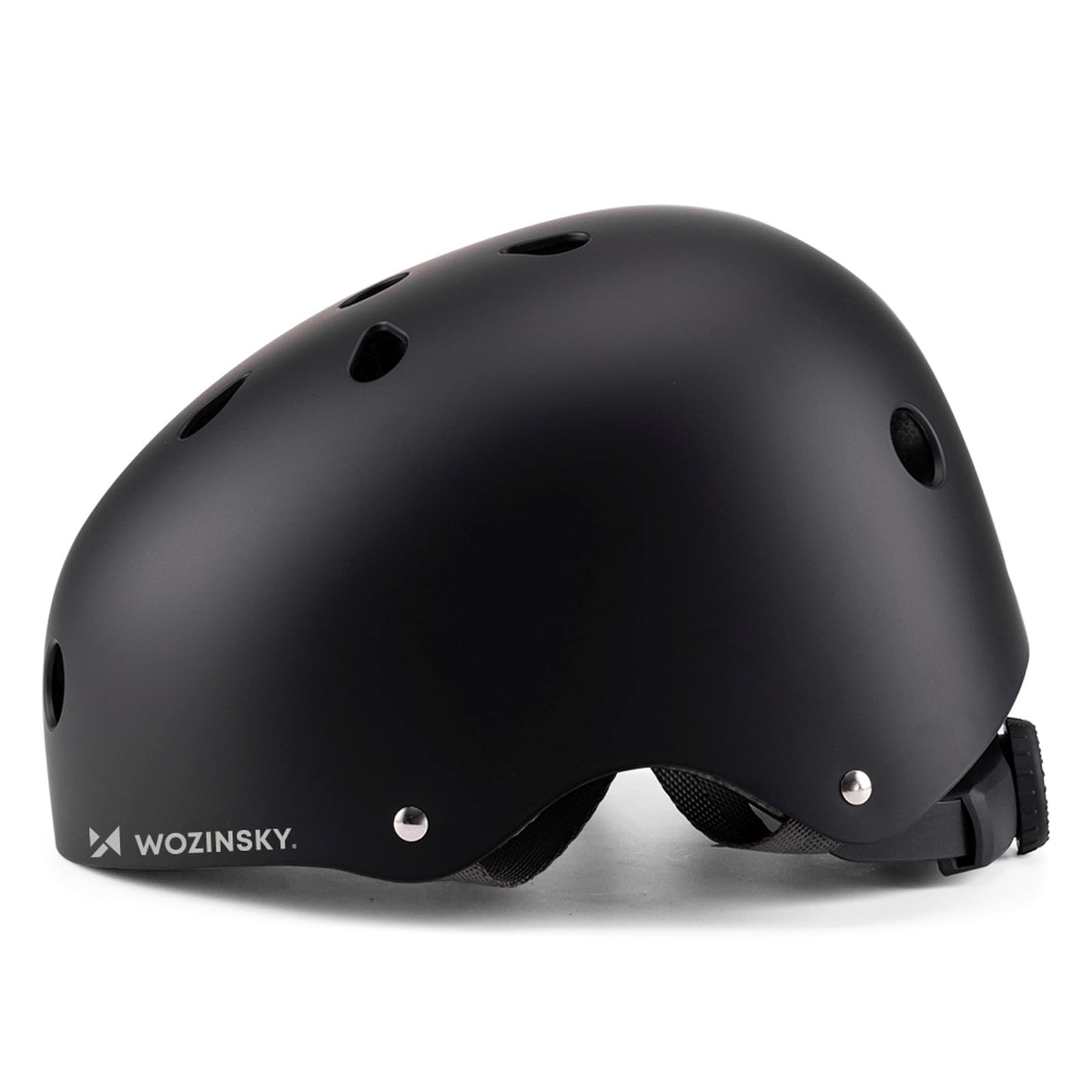 Kask rowerowy BMX hulajnoga lekki 48-52 cm - czarny
