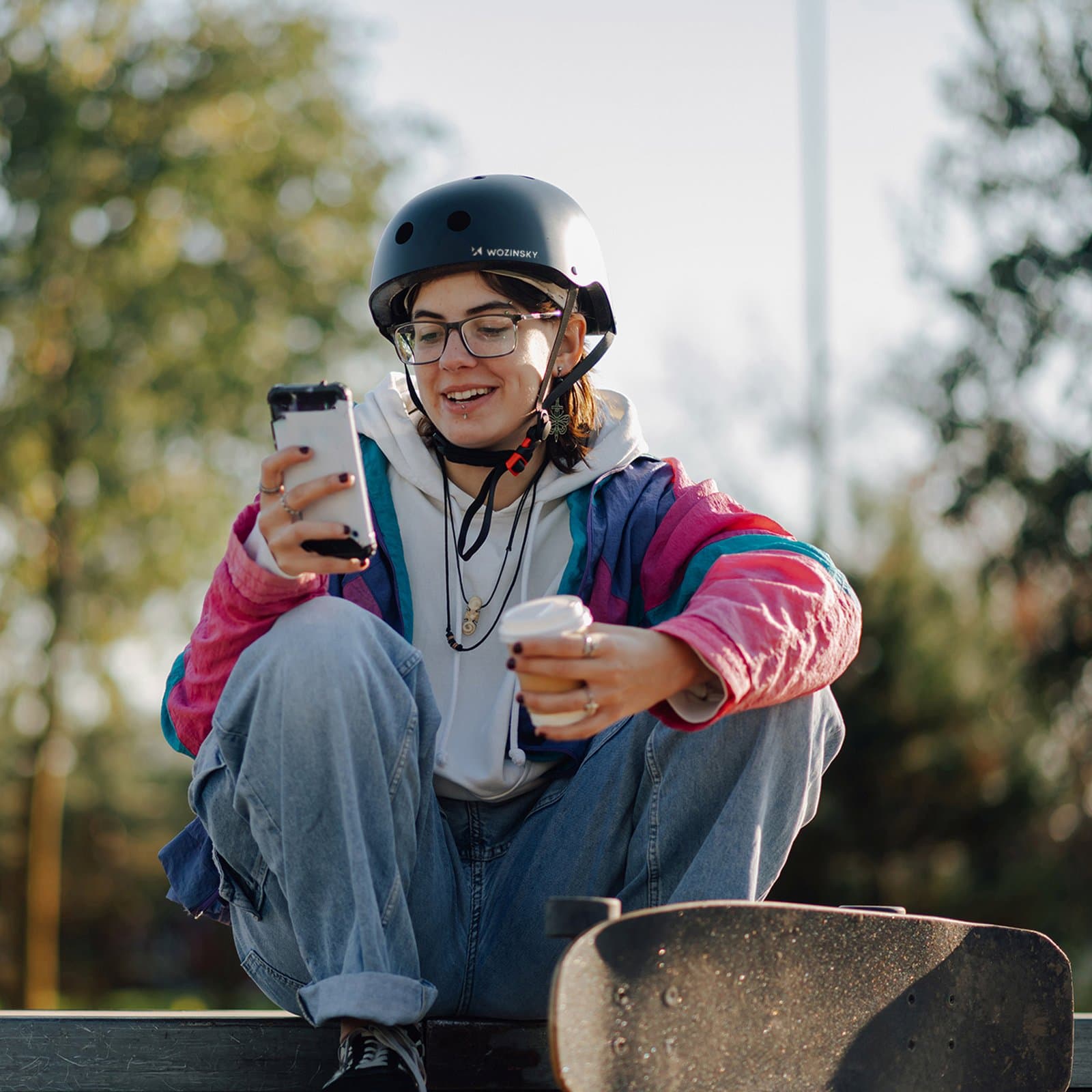 Kask rowerowy BMX hulajnoga lekki 48-52 cm - czarny