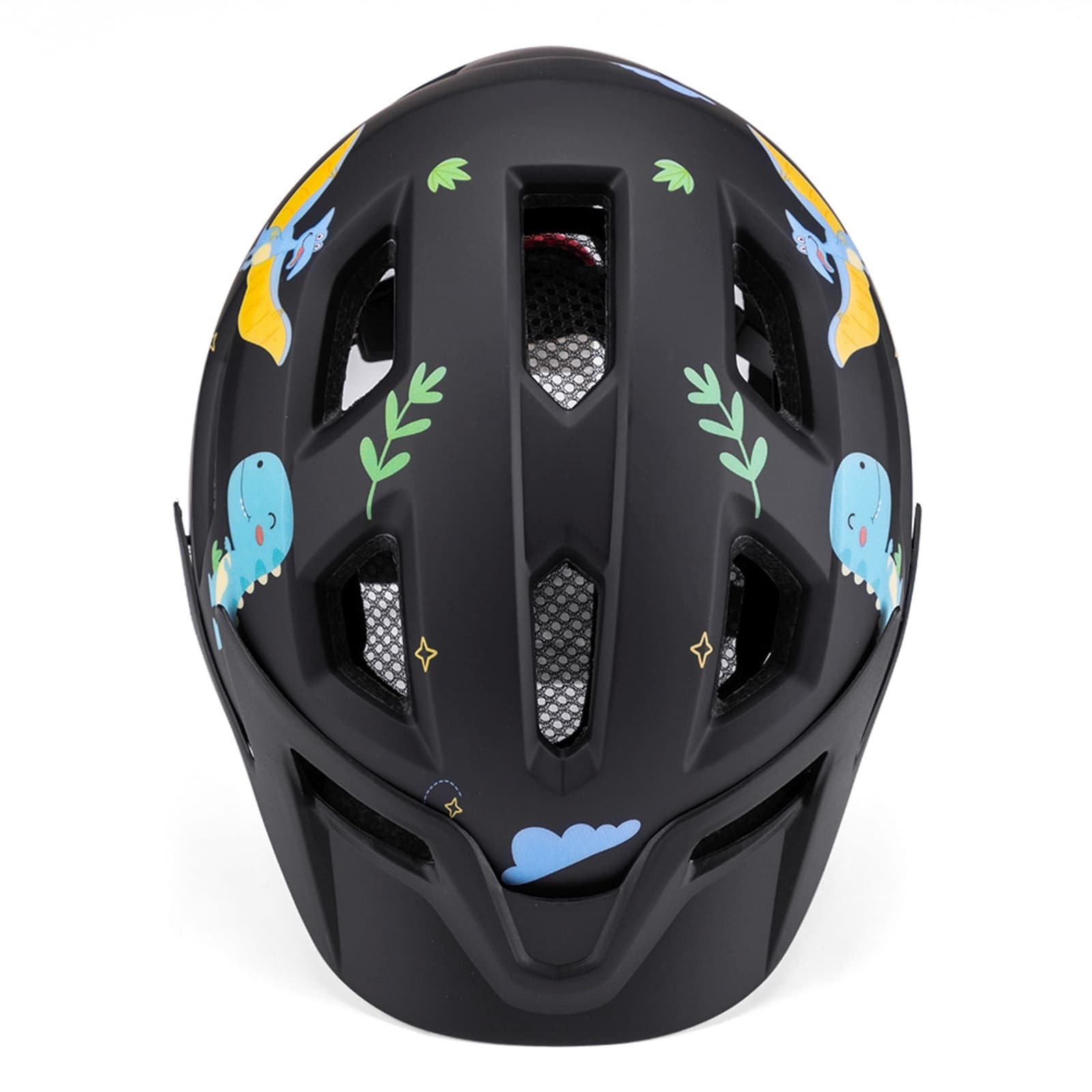 Kask rowerowy dziecięcy MTB z odpinanym daszkiem 48-52 cm - czarny