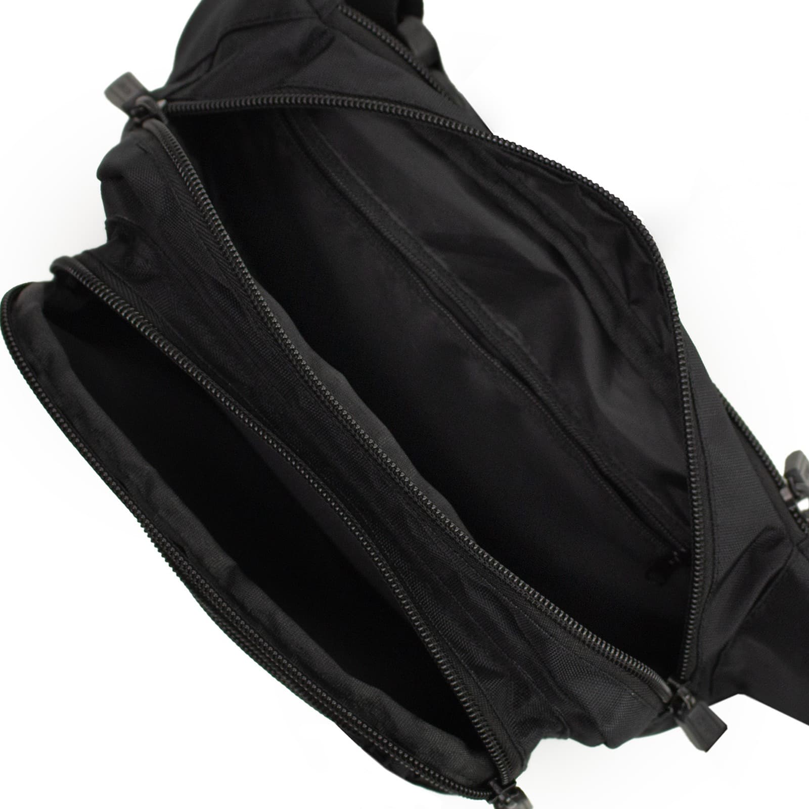 Saszetka nerka biodrowa na ramię unisex regulowany pasek wodoodporna - czarna