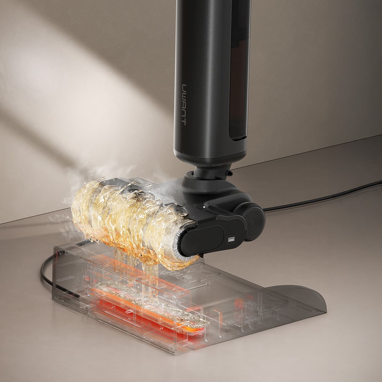 Odkurzacz pionowy z funkcją mopowania do pracy na mokro sucho UWANT D600 - czarny