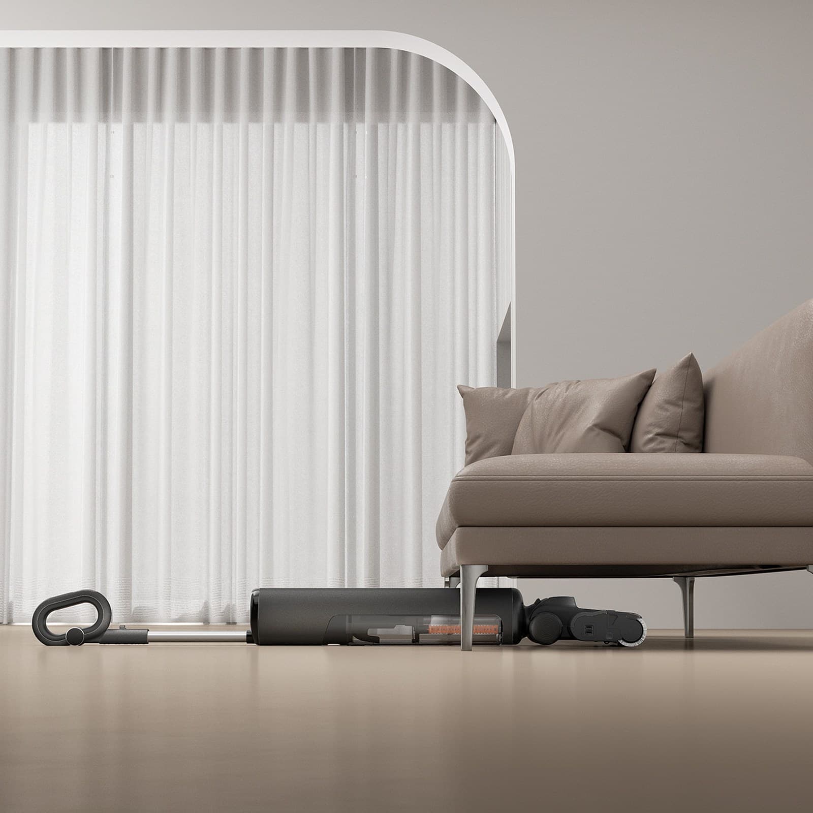 Odkurzacz pionowy z funkcją mopowania do pracy na mokro sucho UWANT D600 - czarny