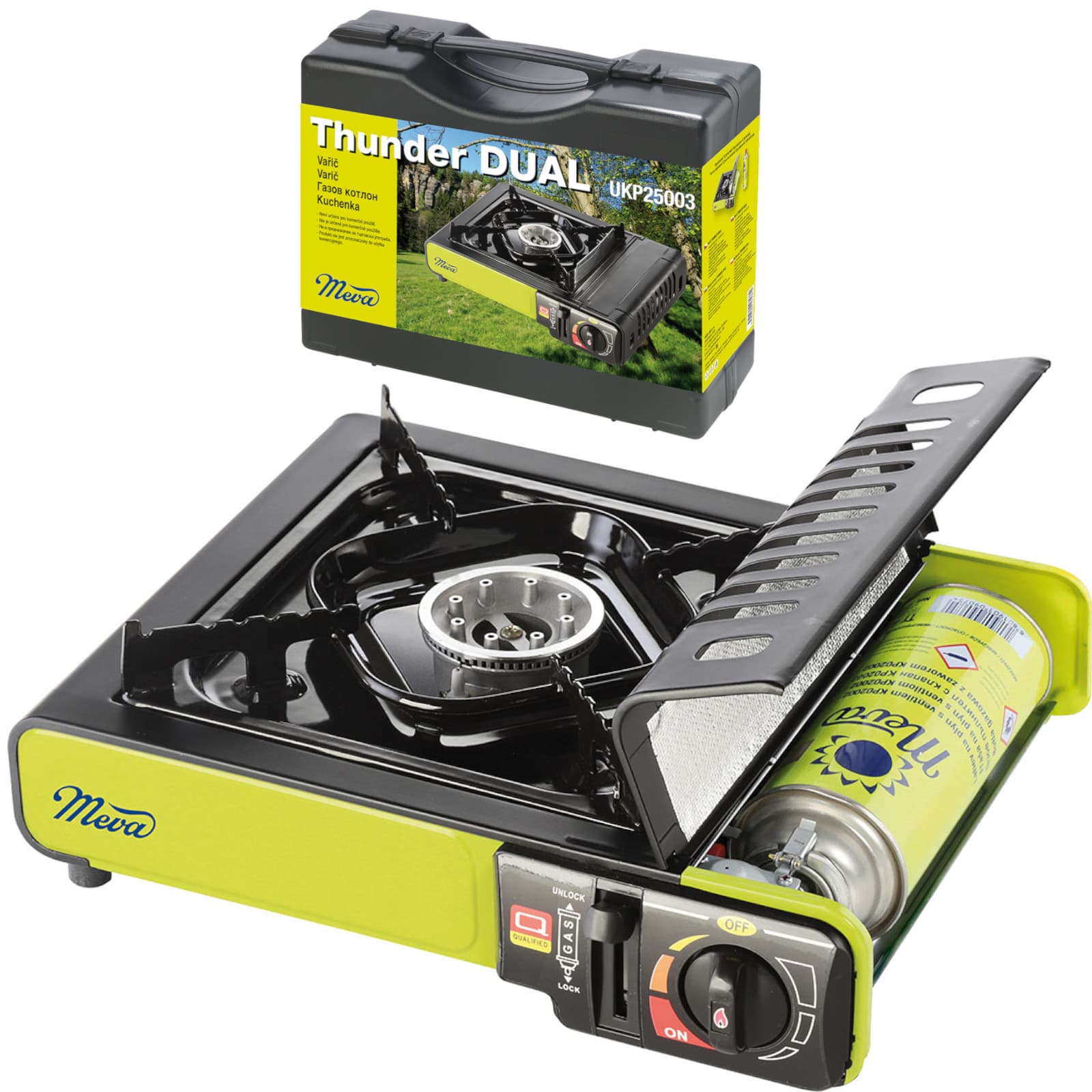 2w1 Kuchenka turystyczna na kartusz i gaz z butli THUNDER DUAL