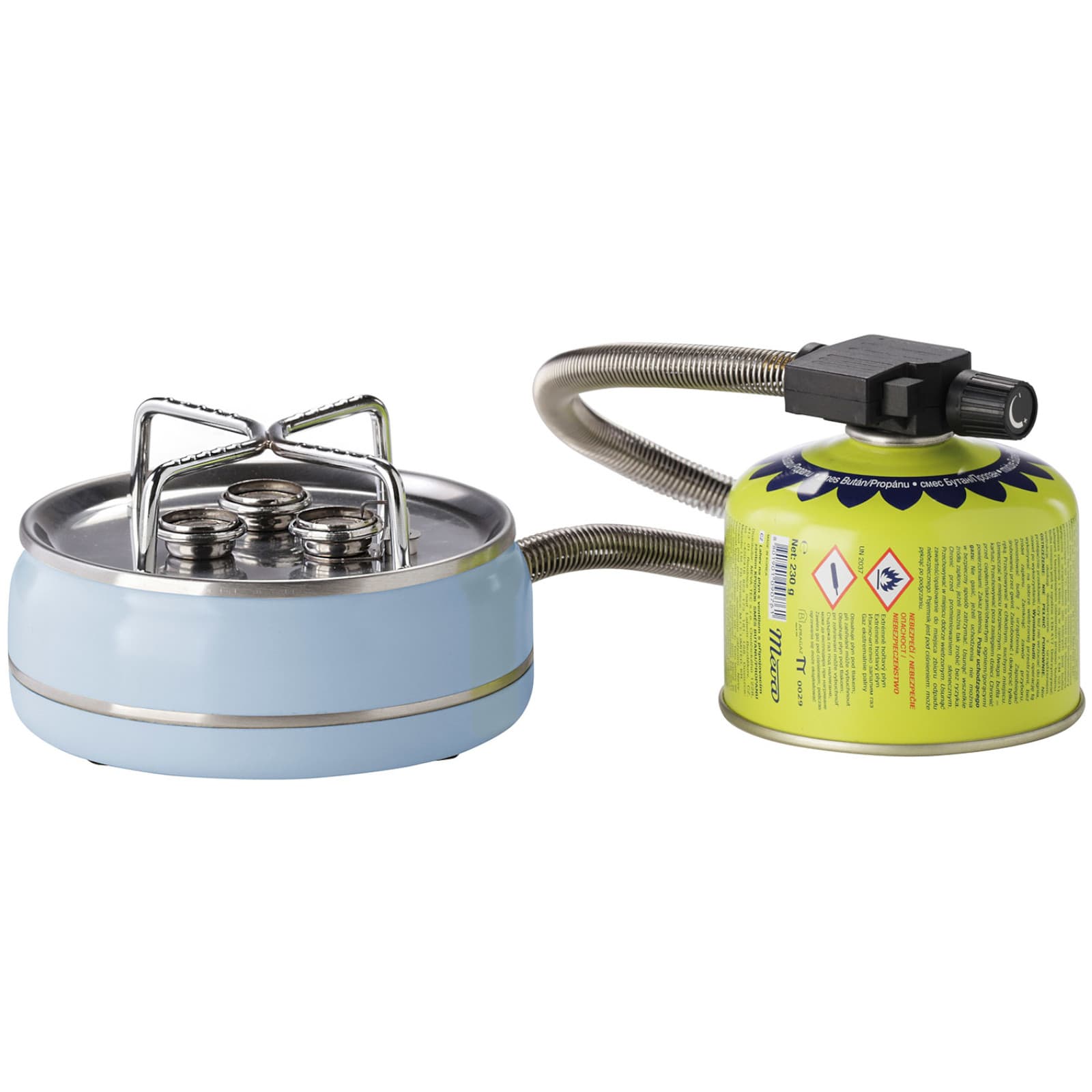 Mocna kuchenka turystyczna BOB 3 palniki piezo zapalnik 2.8 kW