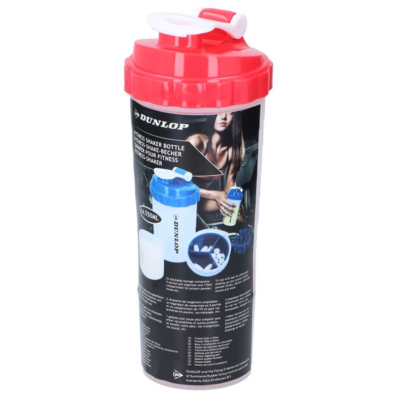 Butelka sportowa shaker z wygodnym zamykaniem 550ml czerwone