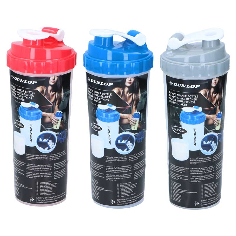 Butelka sportowa shaker z wygodnym zamykaniem 550ml czerwone