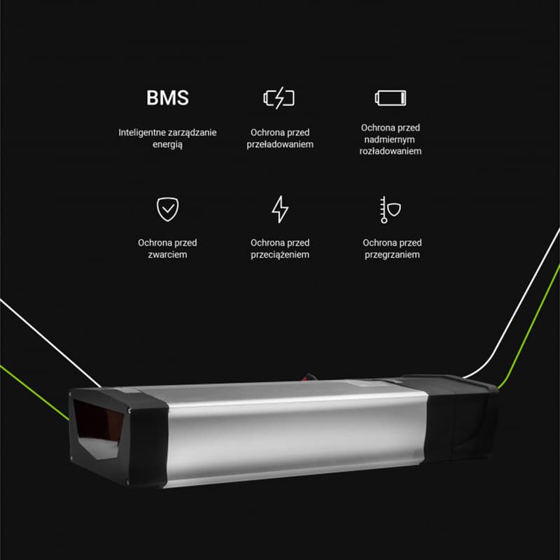 Bateria do e roweru 36V 20Ah Li-Ion z ładowarką , 720Wh Green Cell