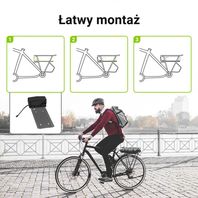 Bateria do e roweru 36V 20Ah Li-Ion z ładowarką , 720Wh Green Cell
