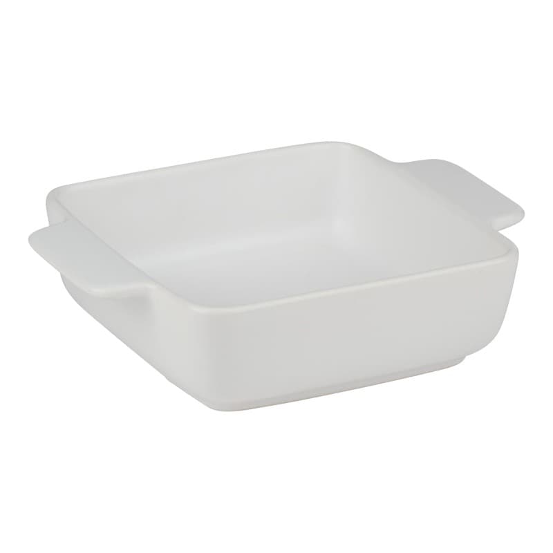 Ceramiczne naczynie żaroodporne do zapiekania kwadratowe biały