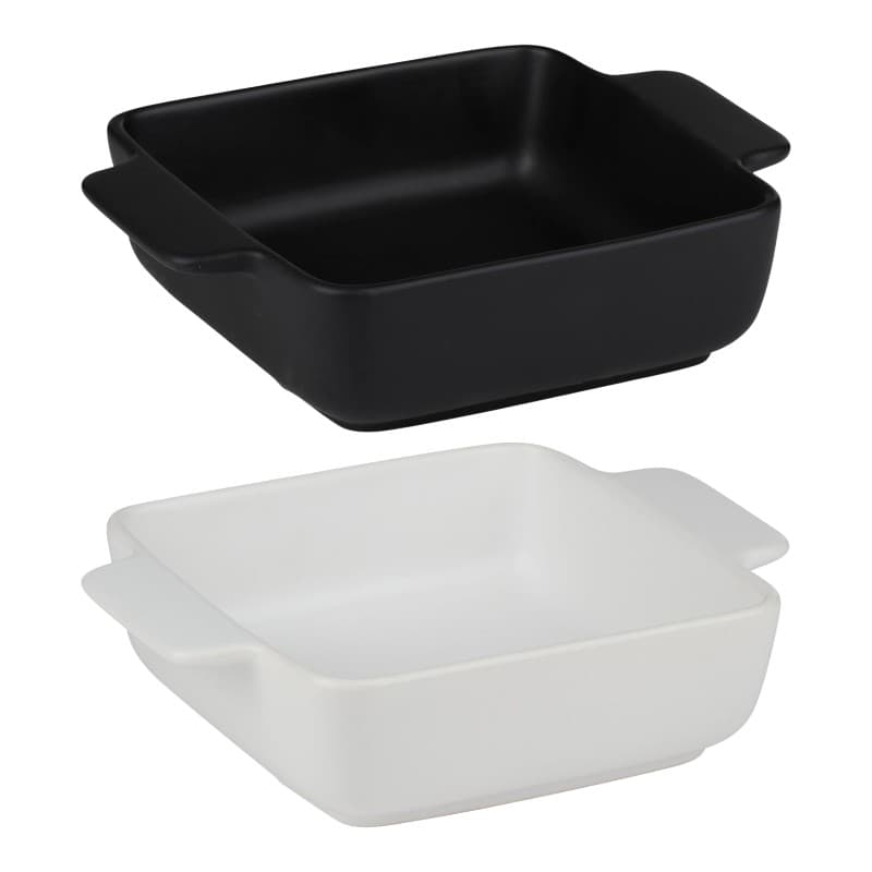 Ceramiczne naczynie żaroodporne do zapiekania kwadratowe biały