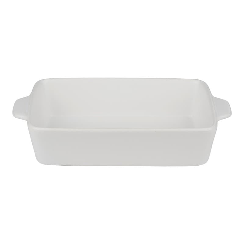 Ceramiczne naczynie żaroodporne do zapiekania prostokątne 28x18x6 cm biały