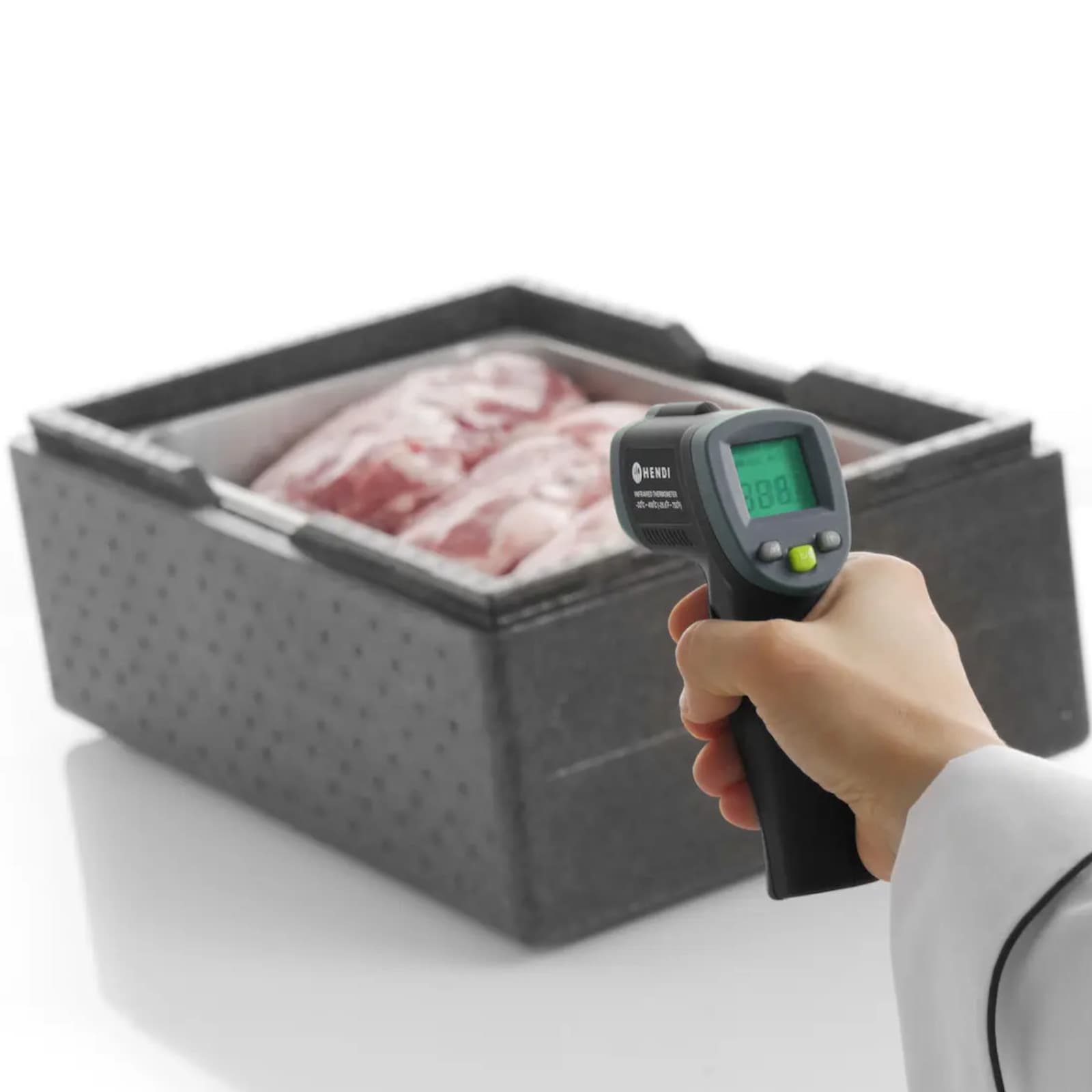 Termometr gastronomiczny bezdotykowy laserowy Hendi