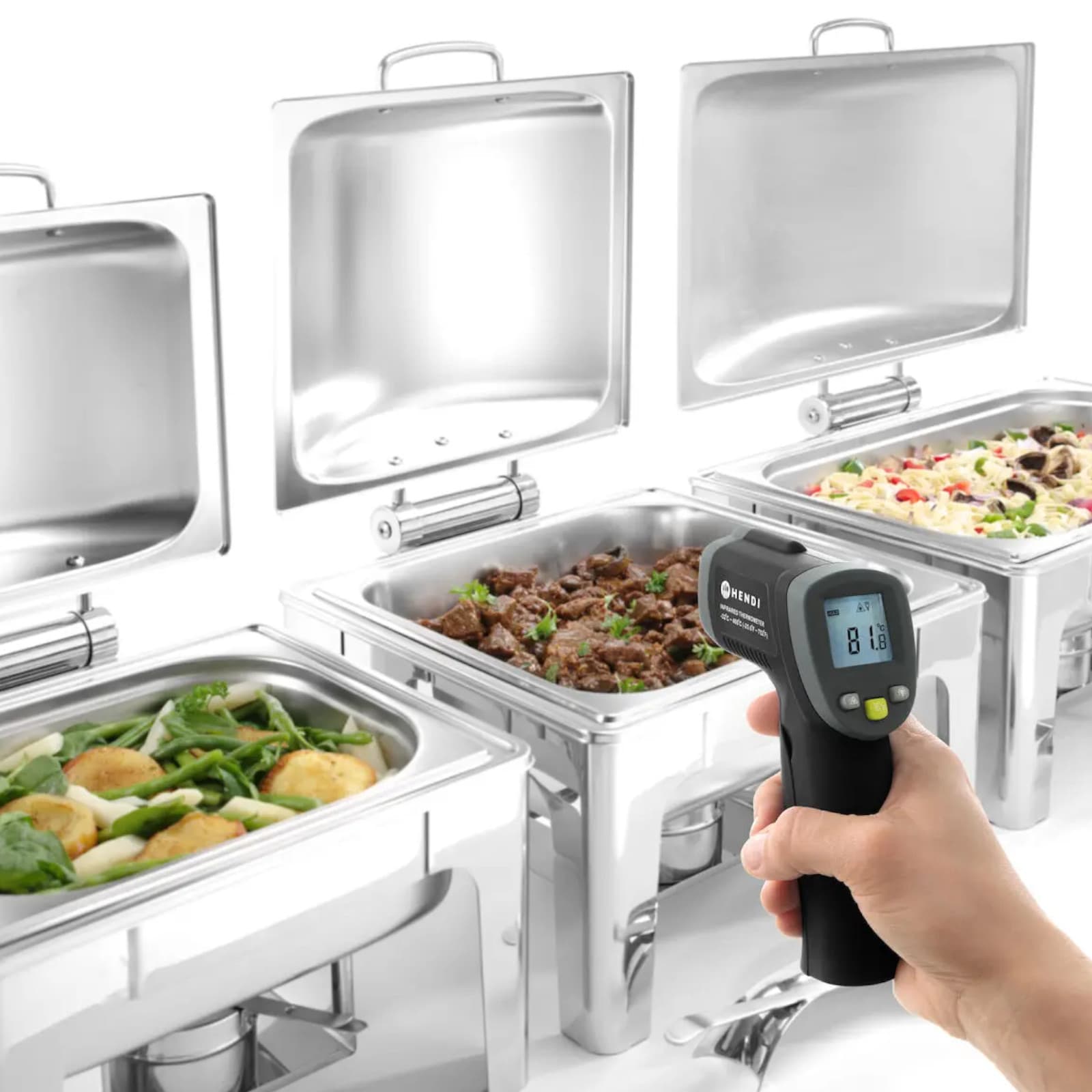 Termometr gastronomiczny bezdotykowy laserowy Hendi