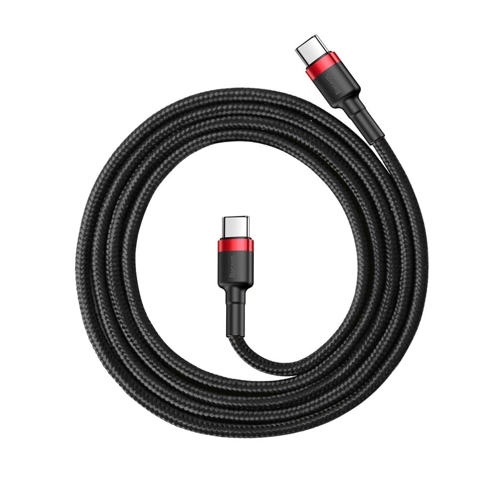 Kabel Wytrzymały elastyczny USB-C PD 2.0 60W 20V 3A QC3.0x1m czerwony