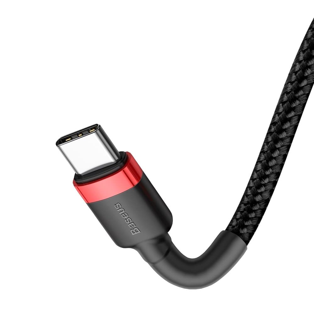 Kabel Wytrzymały elastyczny USB-C PD 2.0 60W 20V 3A QC3.0x1m czerwony