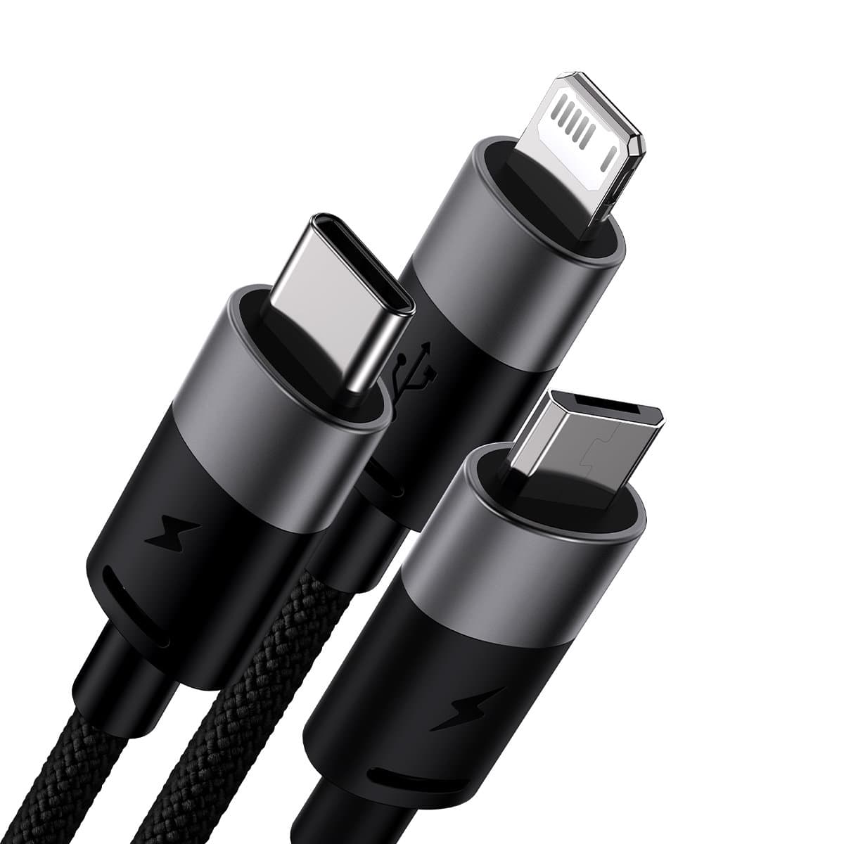 Kabel StarSpeed 3w1 USB micro czarny
