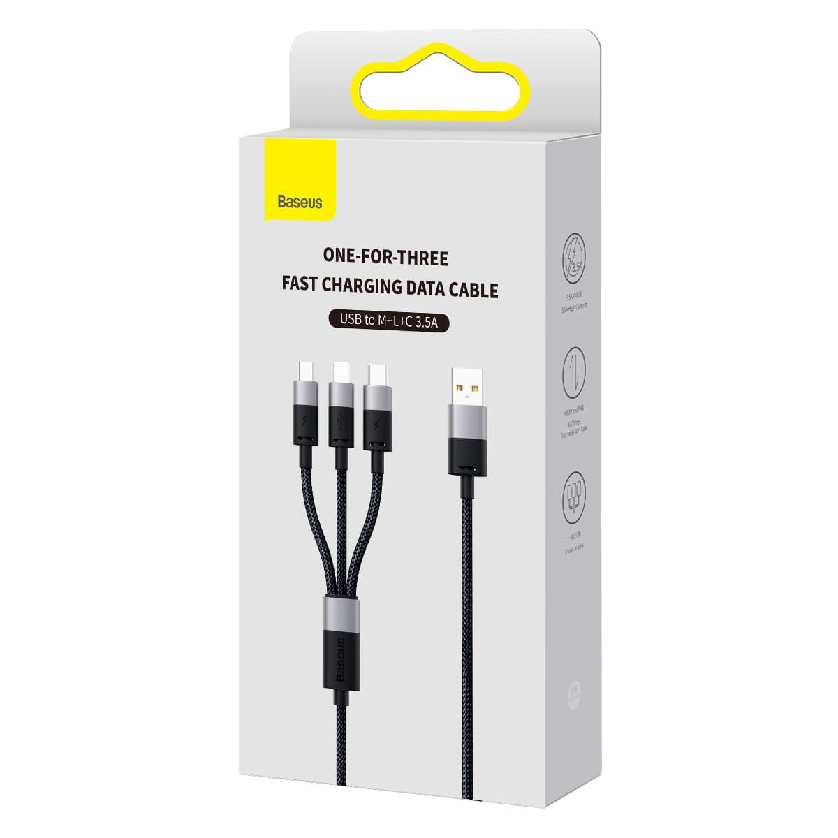Kabel StarSpeed 3w1 USB micro czarny