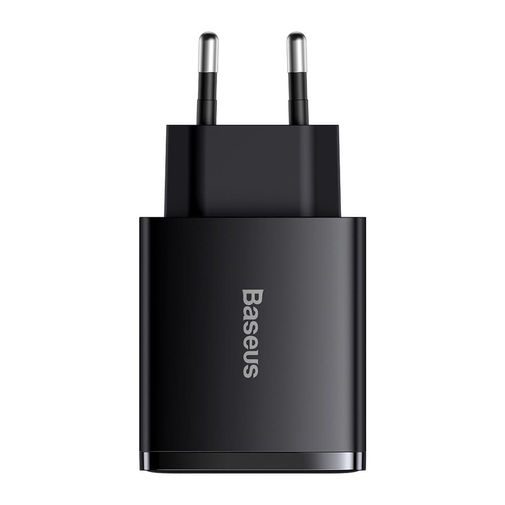 Compact sieciowa 2x USB USB-C 30W 3A PD QC czarny