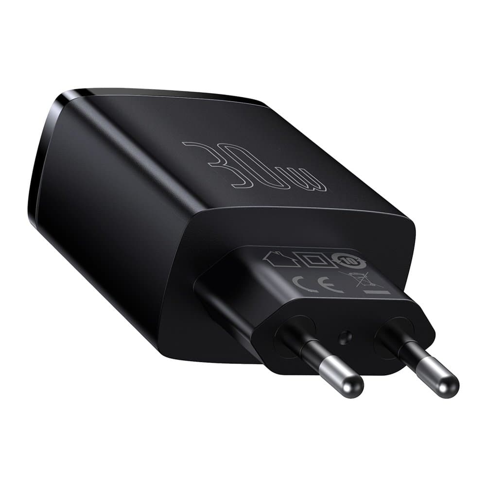 Compact sieciowa 2x USB USB-C 30W 3A PD QC czarny
