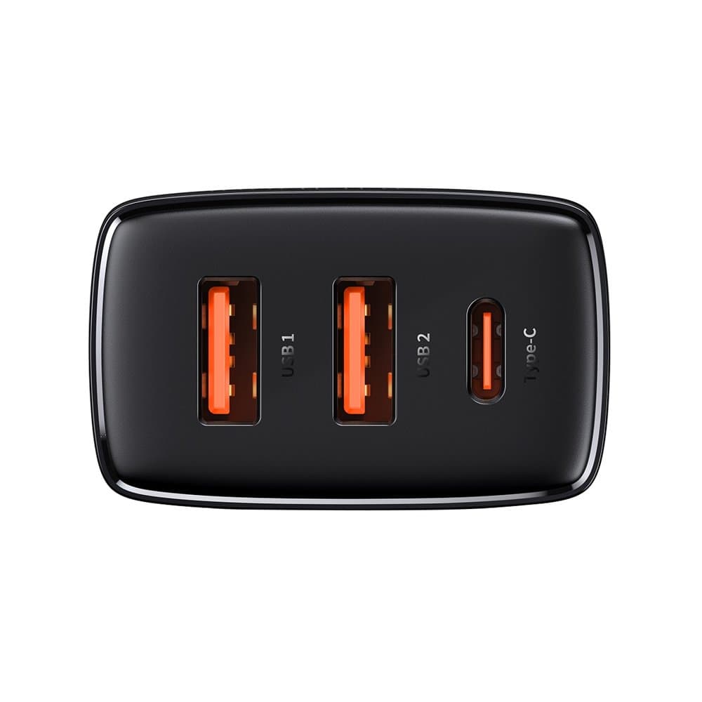 Compact sieciowa 2x USB USB-C 30W 3A PD QC czarny