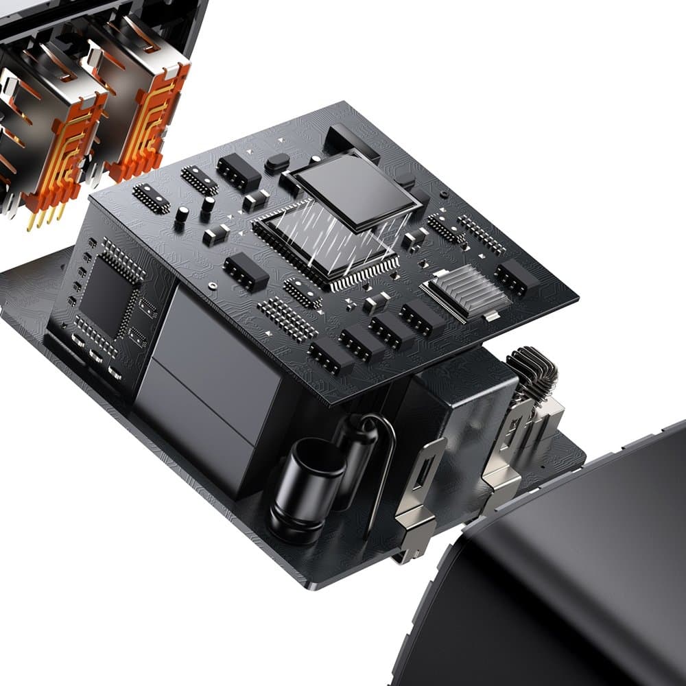 Compact sieciowa 2x USB USB-C 30W 3A PD QC czarny