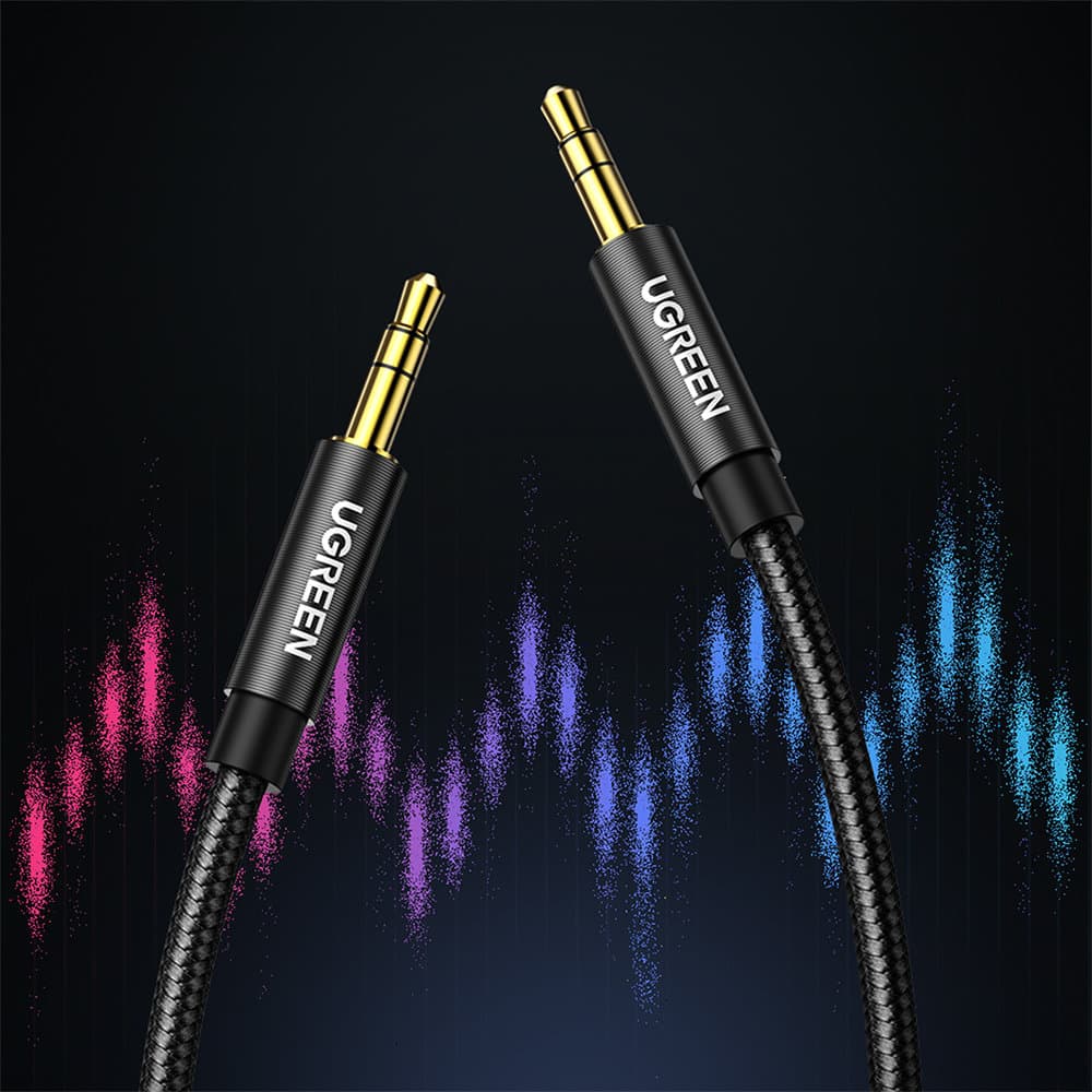 Kabel audio 2x mini jack 3.5mm 2m czarny