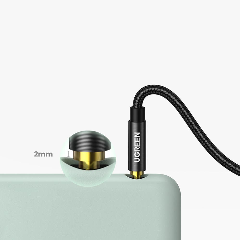Kabel audio 2x mini jack 3.5mm 2m czarny