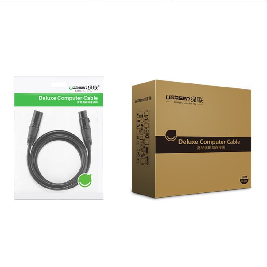 Przedłużacz kabla przewodu audio do mikrofonu Xlr 2m czarny