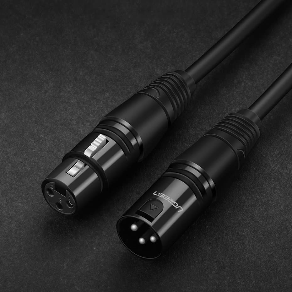 Przedłużacz kabla przewodu audio do mikrofonu Xlr 2m czarny