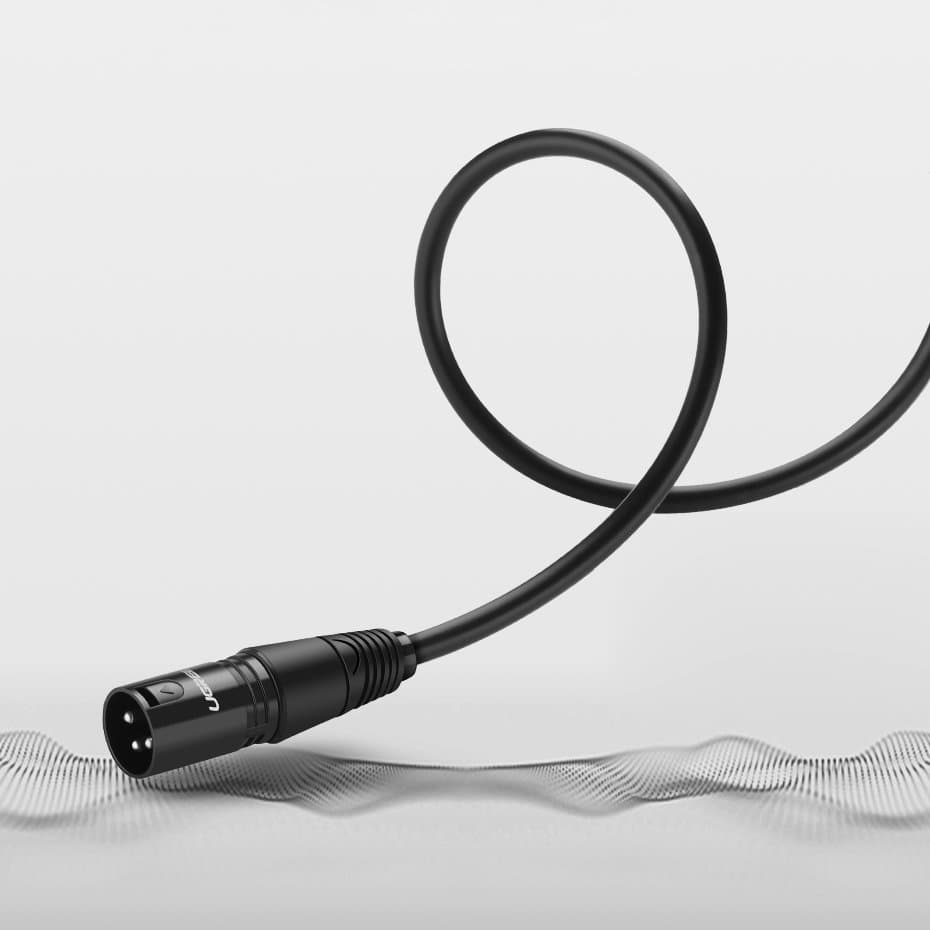 Przedłużacz kabla przewodu audio do mikrofonu Xlr 2m czarny